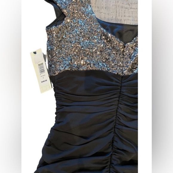 BADGLEY MISCHKA Black Sequins Mini Dress Cocktail - Picture 10 of 10